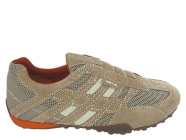 GEOX  U4207L SNAKE L BEIGE/DK ORANGE BEIGE scarpe sneakers uomo