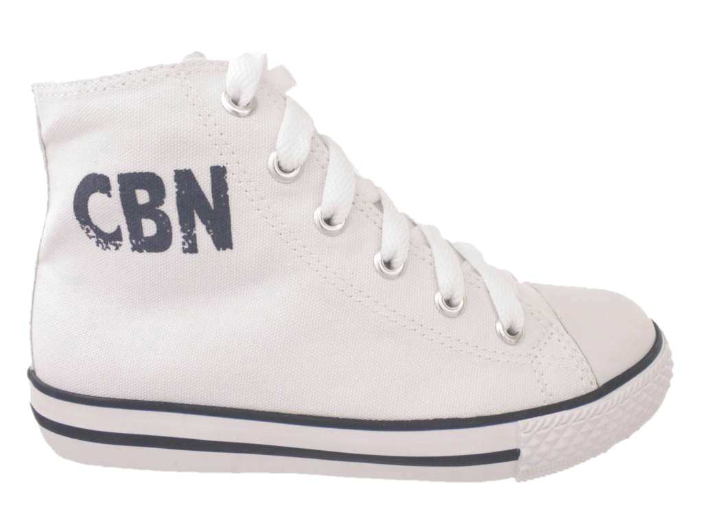 CICIBAN  254796 CANVAS WHITE BIANCO scarpe sneakers alte bambino