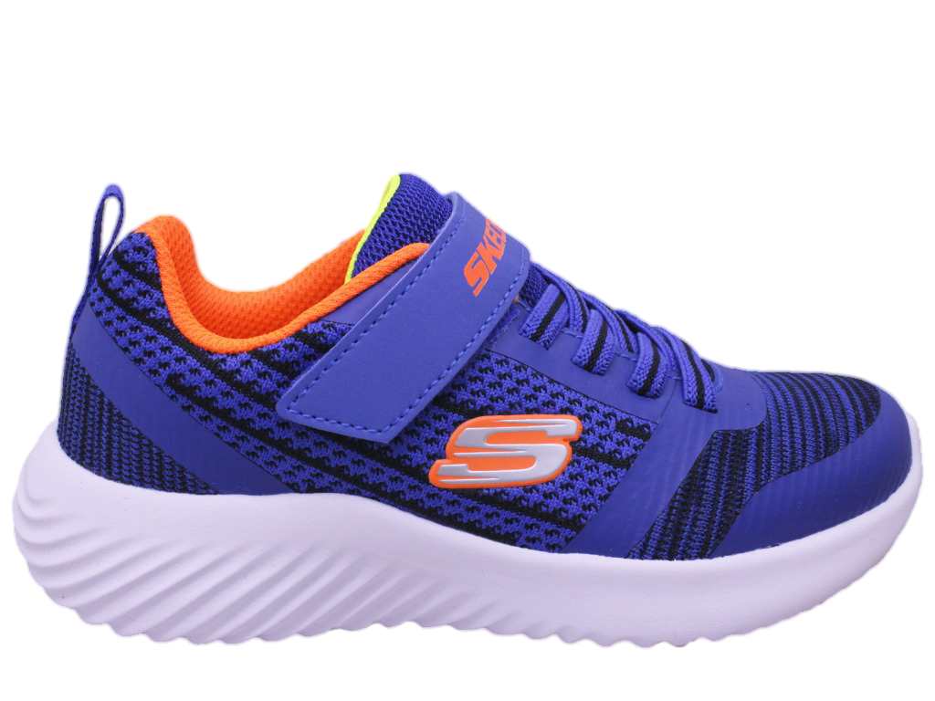 SKECHERS  98302L BOUNDER ZALLOW NAVY/ORANG BLU scarpe sneakers bambino