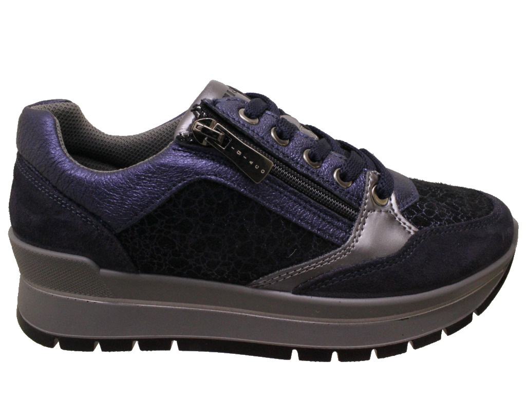 IGI&CO  4673111 BLU scarpe sneakers donna