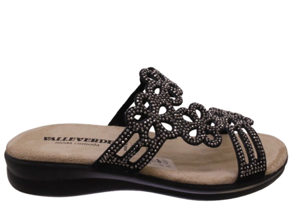 VALLEVERDE  2525 NERO ciabatte donna