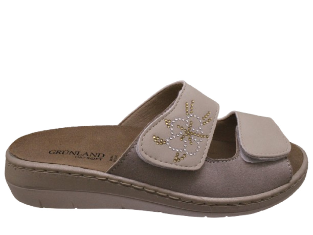 GRUNLAND  CE0778 B1DASA BEIGE ciabatte donna