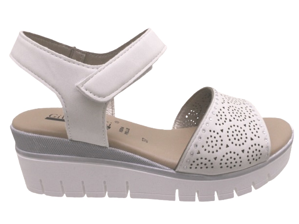GIULIA  646 BIANCO sandali donna