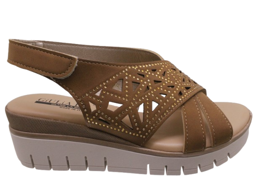 GIULIA  647 MARRONE sandali donna