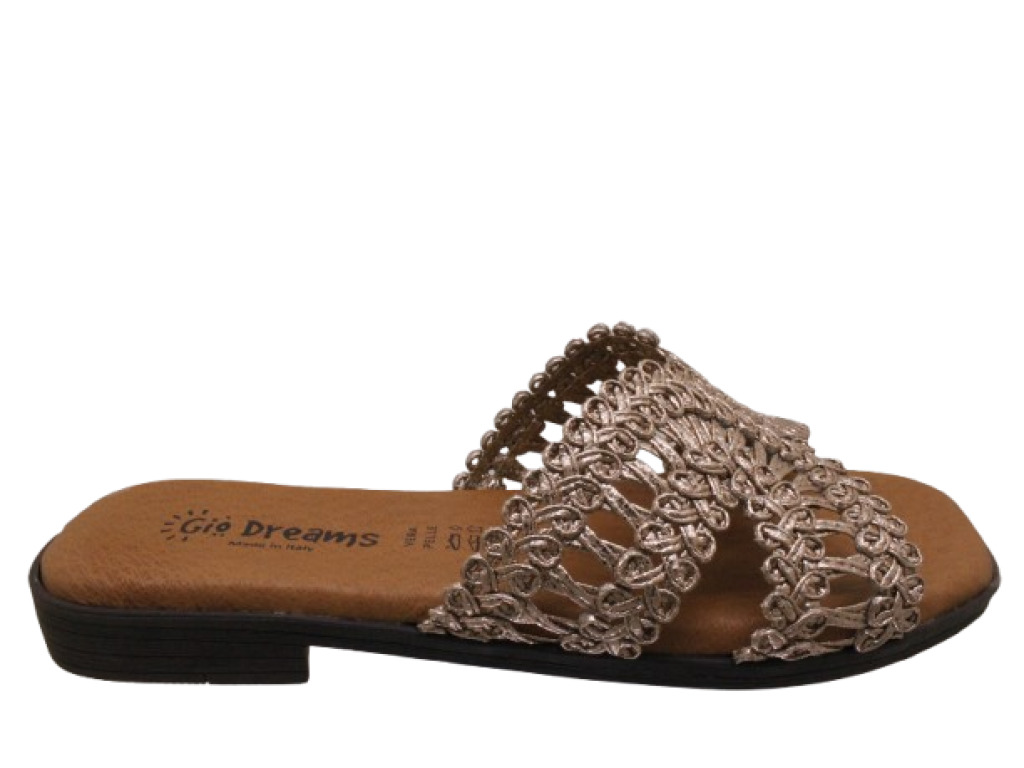 GIO DREAMS  604 RAFFIA BRONZO ciabatte donna