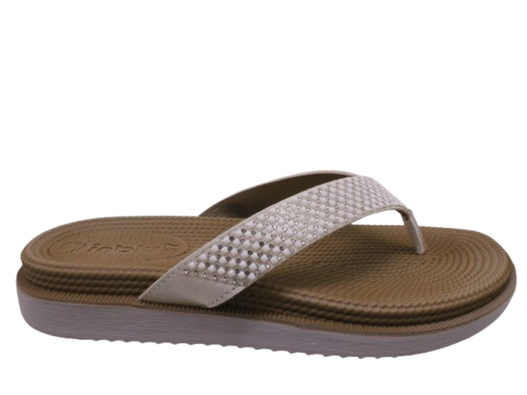 INBLU  PR00006 BIANCO ciabatte infradito donna
