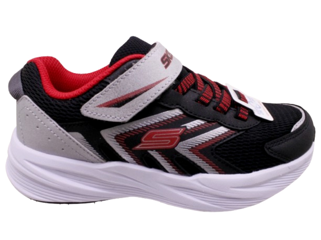 SKECHERS  404115L BKSR MICROSPEC NERO scarpe sneakers ragazzo