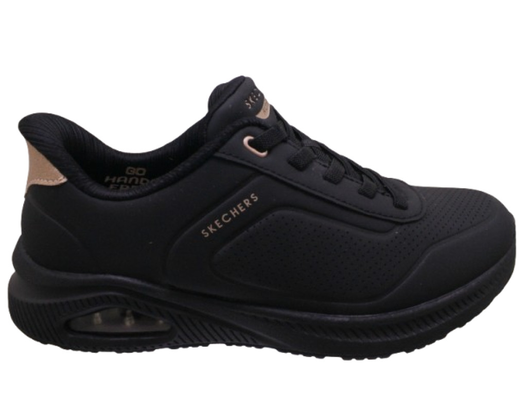 SKECHERS  190177 BBK ARCH FIT UNO NERO  sneakers donna