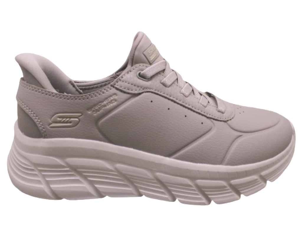 SKECHERS  117394 TPE BOBS B FLEX HI TAUPE  sneakers donna