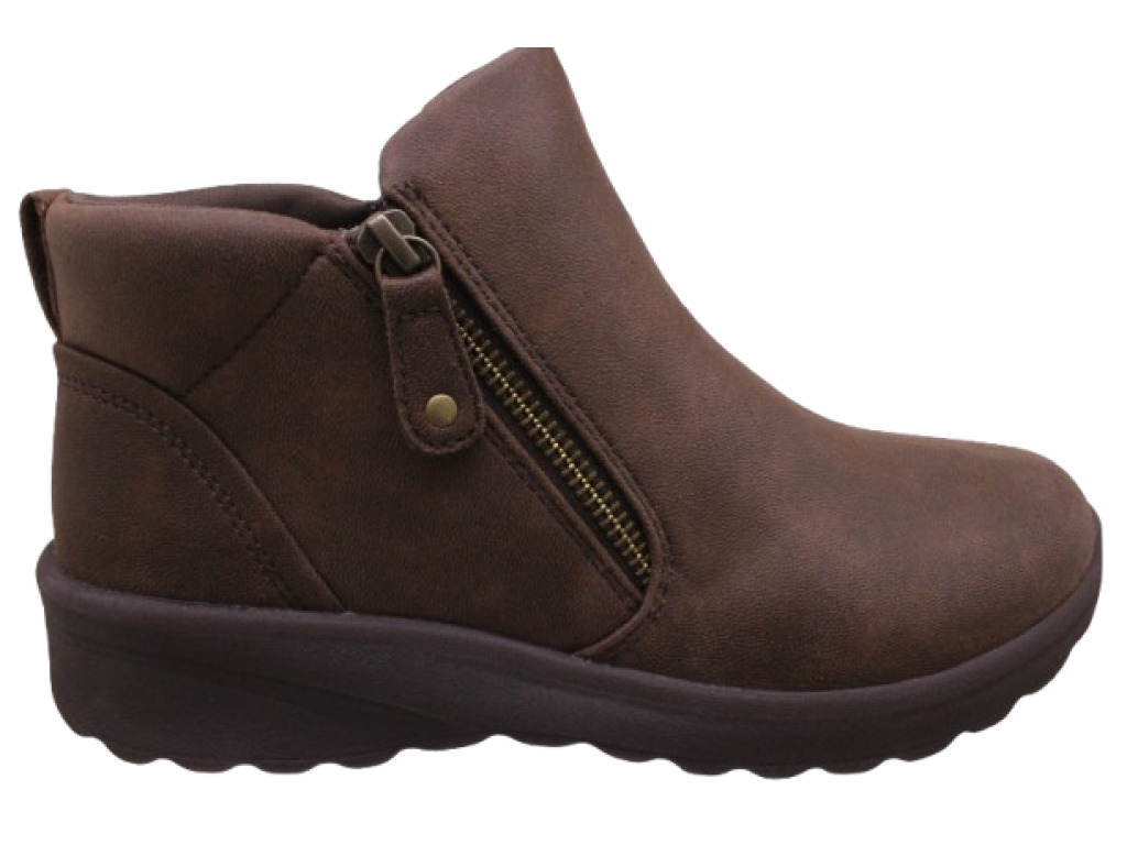 SKECHERS  158952 CHOC LOVELY VIBE FALLIN MARRONE scarpe stivaletto donna